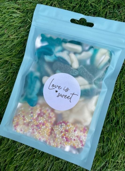 Blue Love Is Sweet Wedding Favour Pouch