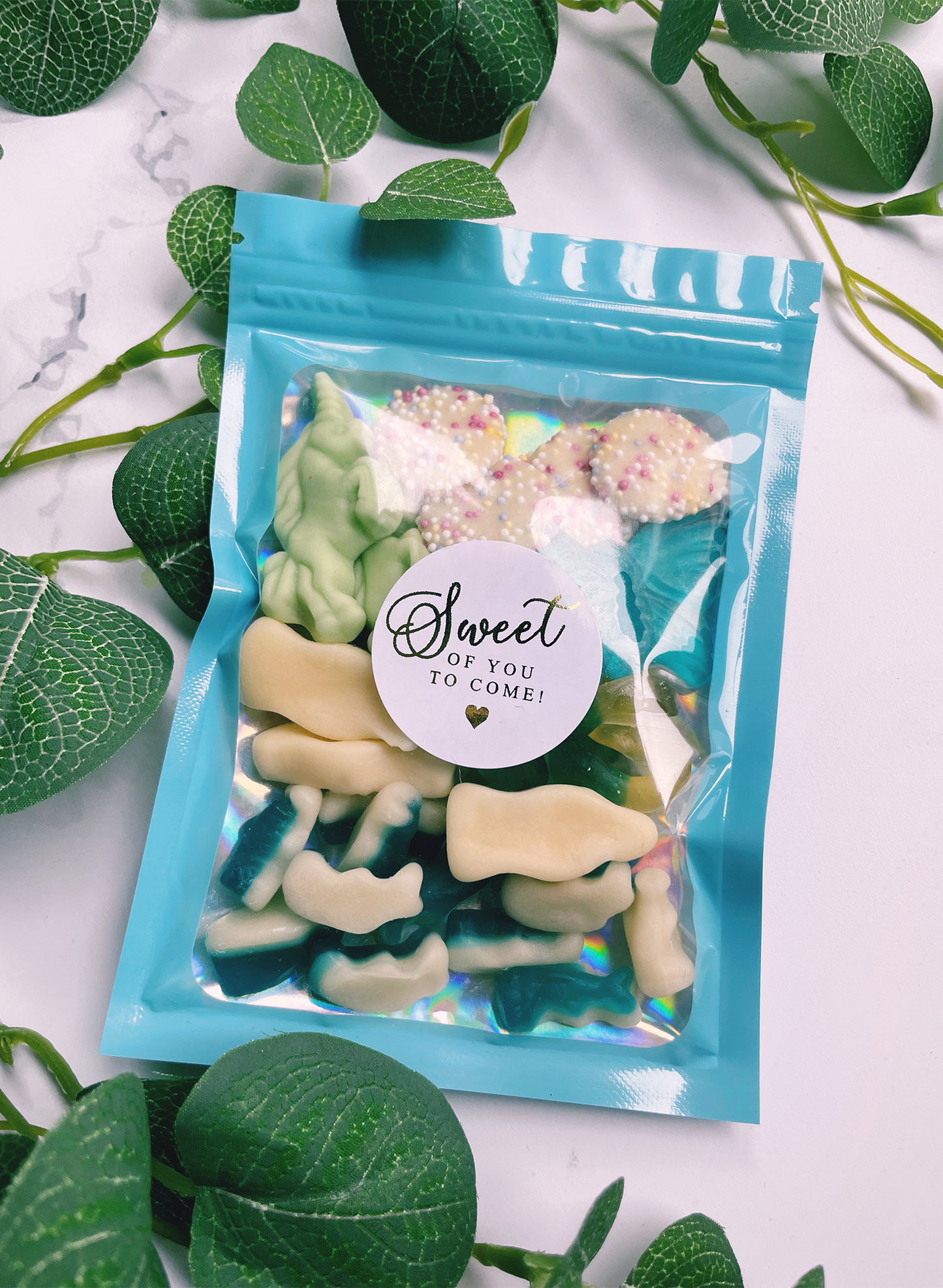 Blue Sweet of You to Come Wedding Favour Pouch