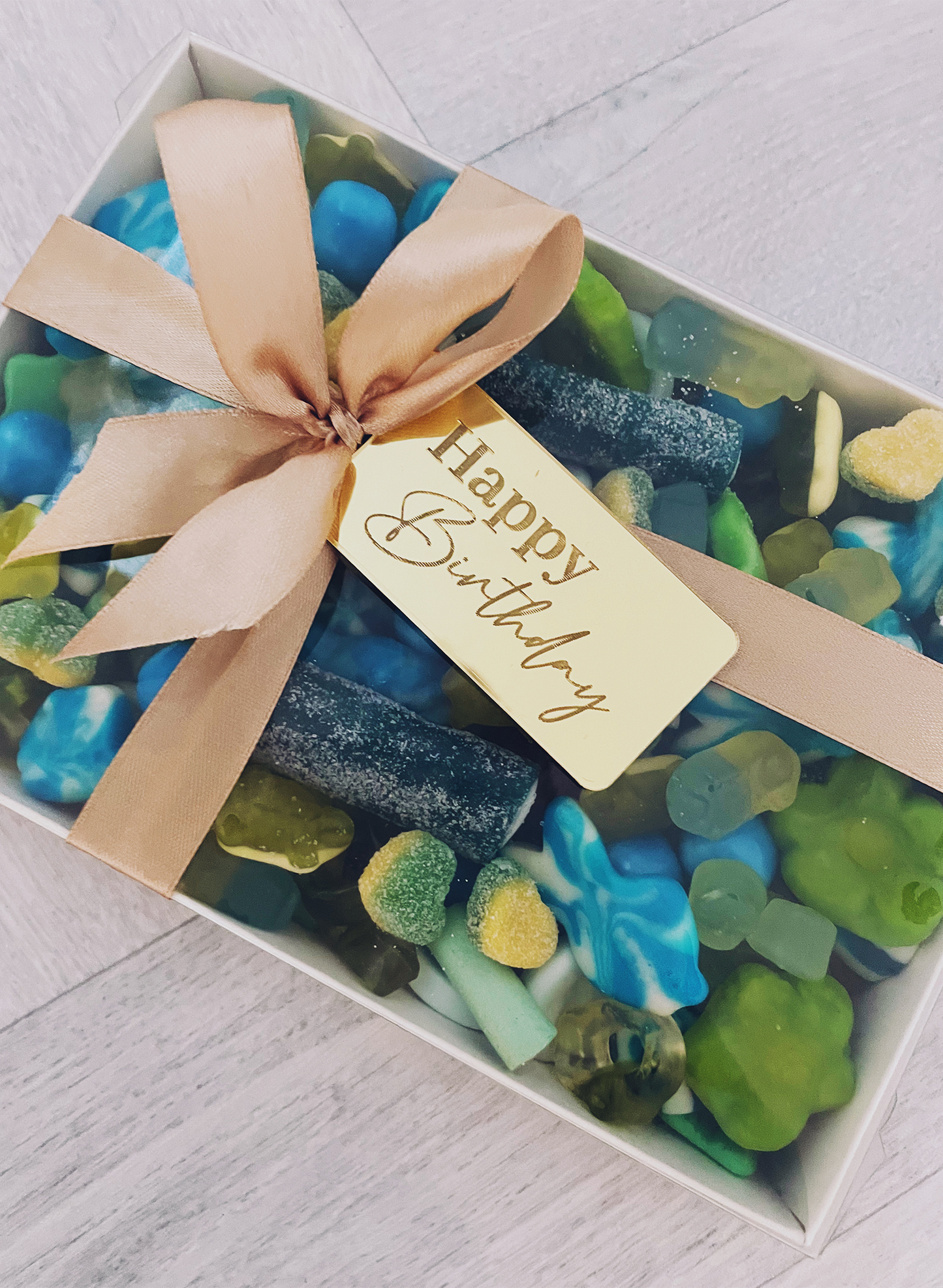 Luxe Happy Birthday Box Blue