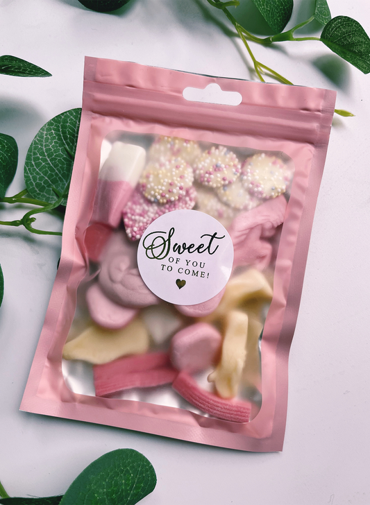 Pink Sweet of You to Come Wedding Favour Pouch